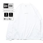 ニューエラ Tシャツ 長袖 NEW ERA ロンT 長袖 オーバーサイズド コットン Tシャツ Handwritten Logo ホワイト 13755392 0922