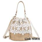 ショルダーバッグ カゴバック レディース 刺〓 草編みバッグ ストローバッグ 編みバック 肩掛け おしゃれ 浴衣向け ビーチ 夏 海 旅行 海水浴 旅行用
