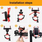 バイク用携帯電話ホルダー 自転車 オートバイ ハンドルバー さらなる安全性 ユニバーサル調節可能 携帯電話マウント Apple iPhone