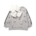 30%OFF/メール便NG/子供服/キッズ/ジュニア/女子/長袖/トップス/スウエット/ラインBIGトレーナー＆ティペットセット_裏起毛/ALGY【アルジー】2024秋冬
