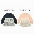 ショッピングセラフ 10%OFF/メール便/子供服/キッズ/女子/長袖/裏毛/チュール/花柄/異素材フリルトレーナー/Seraph【セラフ】2025秋冬