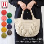 編み物 キット 毛糸 / Hamanaka(ハマナカ) ハマナカボニーで編むリーフ柄の引き上げ編みバッグキット