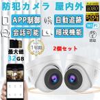 2個セット 防犯カメラ 屋外 ワイヤレス 家庭用 屋内 Wi-Fi 首振リ 監視カメラ 最大200万画素 IPカメラ ネットワーク ネット環境なし SDカード録画 IP66 遠隔監視