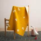 KLIPPAN クリッパン×ミナペルホネン エコラムウールミニブランケット CHOUCHO ゴールド KP890586 65×90cm クリッパン 毛布 ひざかけ リバーシブル