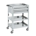 スーパーワゴン引出し２段仕様（自在４輪） KMR-150C2SS　代引き不可