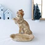 猫 置物 バロック キャットトレイ クリスマス アンティーク風 インテリア雑貨 小物収納 トレー 置物 ディスプレイ オブジェ