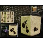 京名工 尾形乾山 在銘 茄子図 四方 香炉 純銀火舎 八雲 在銘 刻印有 時代箱(ME720)