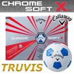 Callaway [キャロウェイ] CHROME SOFT X TRUVIS [クロム ソフト エックス トゥルービス] ボール 【ホワイト/ブルー】 (1ダース：12球)