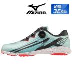 シューズ ミズノ MIZUNO ネクスライトゼロ ボア ゴルフシューズ メンズ 51GM2320 22 ライトブルー×ライトオレンジ スパイクレス 軽量