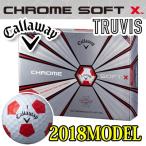 Callaway [キャロウェイ] CHROME SOFT X TRUVIS [クロム ソフト エックス トゥルービス] 2018 ボール 【ホワイト/レッド】 (1ダース：12球)