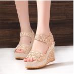 厚底サンダル レディース ウェッジソール 10.5cm 疲れにくい 歩きやすい カジュアル