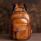 ボディバッグ メンズ 本革　2way 斜め掛け　ショルダーバッグ 自転車　鞄 レザー　ワンショルダー カジュアル 機能性