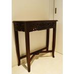 【7月下旬入荷予定】アジアン家具 木製 バリ ♪透かし彫りコンソール(マホガニー材80cm)♪ おしゃれ インテリア サイドテーブル 花台