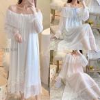 パジャマ レディース ネグリジェ 姫系 ルームワンピース ルームウェア ワンピース オフショルダー ナイトウェア ナイトドレス スリップウェア 部屋着 寝間着