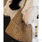 かごバッグ レディースストローバッグ軽量