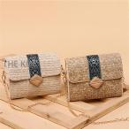 かごバッグ レディース ショルダーバッグ 斜めがけ　麦わらバッグ ピクニック 海 ビーチ  ストリート   夏バッグ 麦わらバッグ 軽量 かわいい 草編みバッグ