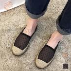 ショッピングエスパドリーユ エスパドリーユ レディース サンダル フラットシューズ 透明サンダル 水玉柄 スリッパ サマーサンダル 女性 スリッポン ドット柄 夏