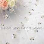 生地 布地 シースルー 花柄 フラワ