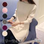 ニットワンピース レディース チョゴリスカート ふわふわ 韓国風 婦人服 ハイタートルネック 秋冬 新作 ゆったり プルオーバー 外掛 長袖 raimu