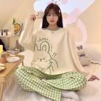 ルームウエア パジャマ レディース 夏 部屋着 長袖 セットアップ 夏パジャマ 肌触り コンフォート カジュアル ナイトウェア 寝巻き シンプル 入院 産後