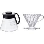 HARIO(ハリオ) V60レンジサーバー 2-5杯用 XVD-60B & V60 透過 コーヒードリッパー クリア コーヒードリップ 1-4杯用 VD-02Tおしゃれ コーヒー用品 日本製