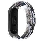 編組ソロループコンパチブルXiaomi mi Band 6 5 4 3、調節可能なシリコーン生地編組伸縮性スポーツストラップBraided Solo