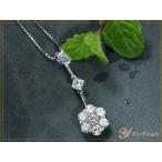 ピンクダイヤモンド PTプチネックレス FANCY LIGHT ORANGE PINK 0.051ct 縦ラインの美しきプラチナネック PT900/PT850 1点もの