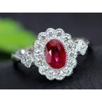 ピジョンブラッドルビー 1.060ct ダイヤモンド0.43ct 大粒でトップクラスの赤 上質ダイヤ PT900 プラチナ900リング/指輪 絶品 一生もの GIA鑑別付 1点もの