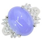 ラベンダーヒスイ 8.86カラット ダイヤモンド 0.52カラット PT900 プラチナ900 リング・指輪 最高峰の彩 艶やかなラベンダーカラー 1点もの