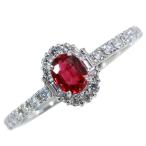 非加熱ルビー（ノンヒート） 0.42ct ピジョンブラッド ダイヤモンド 0.33ct PT950 プラチナ950 リング・指輪 トップクラスの赤 濃厚で上質 1点もの