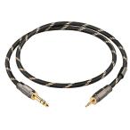 HiFi аудио кабель 3.5mm мужской - 6.35mm мужской медь проводник 3.5 to 6.5 кабель / 1 метров 