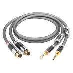 HiFi 6.35mm стерео штекер to XLR мужской * женский on Lee медь серебряный смешивание линия 6.35mm XLR женский / 5m