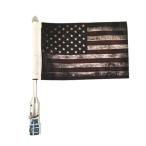 ハーレーダイナストリートグライド用米国旗付き調節可能/折りたたみ式旗竿