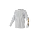  Gamakatsu GM3769 длинный рукав футболка белый M