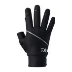ダイワ　DG-3025W キャスティンググローブ 2本カット ブラック L【釣り　防寒グローブ　防寒手袋】