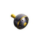 シマノ　夢屋アルミラウンド型パワーハンドルノブ　ブラック/ゴールド M ノブ ＴｙｐｅA用