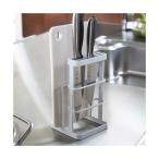 山崎実業 tower タワー カッティングボード ＆ ナイフスタンド ホワイト 6775 ｜ 包丁差し まな板たて コンパクト シンプル 包丁たて