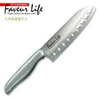 包丁 ファブールライフ 穴明包丁 刃渡り 16.5cm Z-2294 ｜ ステンレス 錆びにくい 耐久性 両刃 穴あき 万能包丁 肉 魚 野菜