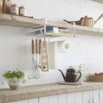 戸棚下多機能ラック トスカ ホワイト ( キッチンラック キッチン小物収納 )