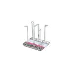 SUIグート グラススタンド 4客用 トレー付 SUI-6083 ｜ コップ 立て スタンド 水切り