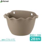 リッチェル 植木鉢 ソレシア 壁かけ N 28型 ブラウン(