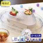 流しそうめん機 流氷 しろくま 電池式 そうめん流し器 M 2〜4人用 D-1406 ｜ 家庭用 流し素麺器 コードレス 夏休み お家 自宅 子供