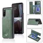 【Anrek】新型 Xperia 10 III/SO-52B/SOG04/A102SO 用 背面 カードケース 手帳型