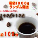 送料無料 自家焙煎 福袋 1000g 豆のまま発送 100g×10袋 ランダム 10種類 コーヒー豆 コーヒー 焙煎 新鮮 アイスコーヒー  珈琲 アイス 香り高い