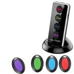 送料無料 【新型】キーファインダー キーホルダー探し物発見器 忘れ物防止 紛失防止 盗難防止 受信機4個セット 操作簡単