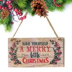 送料無料　クリスマス木製プレートMERRY CHRISTMASドアプレート玄関インテリア表札　木製20.3cmX10.8cm