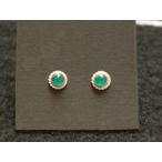 グリーン　シルバーピアス　