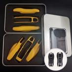 並行輸入品 ポルシェ カイエン パナメーラ マカン ケイマン 911 718 918 958用 ABSキーケースカバーシェル フォブ リモートキー