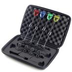 【並行輸入品】 釣りアラームインジケーター 釣りバイトセット ジッパー付きケース ledライト コイ釣りアクセサリー 4個 x601
