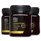 100% Pure New Zealand Manuka Honey マヌカハニー15+ 250g 3個【はちみつ ニュージーランド産 MGO UMF 直輸入品 抗菌物質 保存料不使用 健康食品 送料無料】